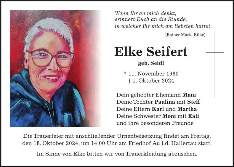 Traueranzeige Elke Seifert