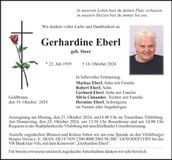 Traueranzeige Gerhardine Eberl