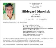 Traueranzeige Hildegard Maschek