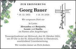 Traueranzeige Georg Bauer