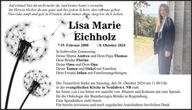 Traueranzeige Lisa Marie Eichholz