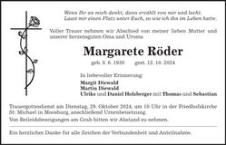 Traueranzeige Margarete Röder