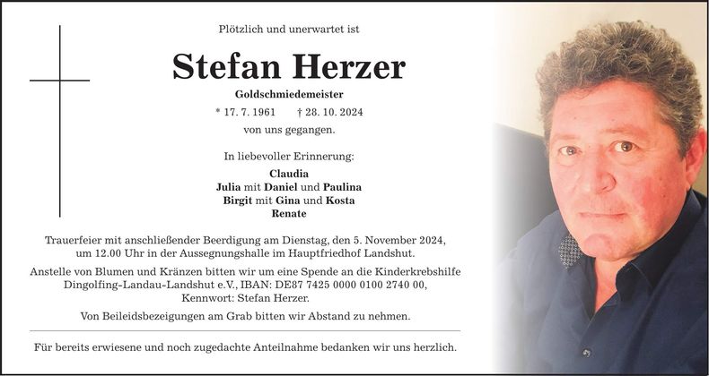 Traueranzeige Stefan Herzer