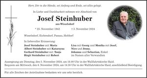 Traueranzeige Josef Steinhuber