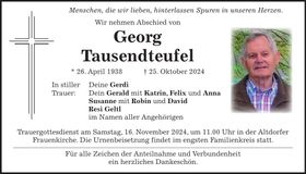 Traueranzeige Georg Tausendteufel