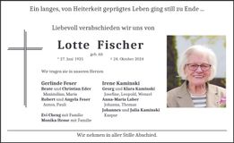 Traueranzeige Lotte Fischer