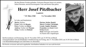 Traueranzeige Josef Pitzlbacher