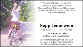 Traueranzeige Sepp Jennewein