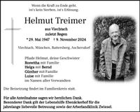 Traueranzeige Helmut Treimer