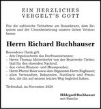 Traueranzeige Richard Buchhauser