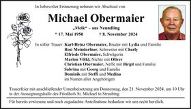 Traueranzeige Michael Obermaier
