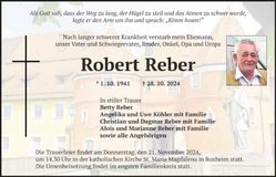 Traueranzeige Robert Reber