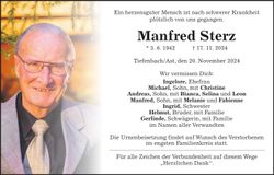 Traueranzeige Manfred Sterz