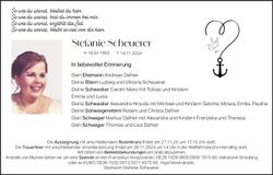 Traueranzeige Stefanie Scheuerer