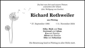 Traueranzeige Richard Rothweiler