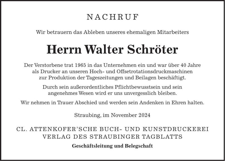 Traueranzeige Armin Huber