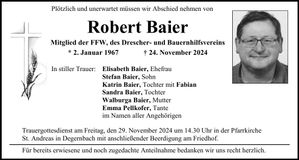 Traueranzeige Robert Baier