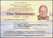 Traueranzeige Otto Schossmaier