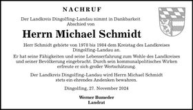 Traueranzeige Michael Schmidt