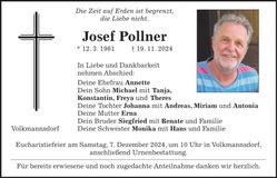 Traueranzeige Josef Pollner