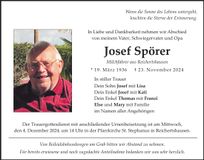 Traueranzeige Josef Spörer