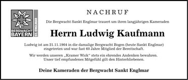 Traueranzeige Josef Gilch