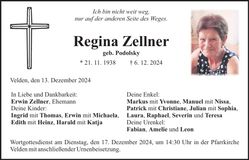 Traueranzeige Regina Zellner
