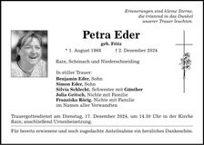 Traueranzeige Petra Eder