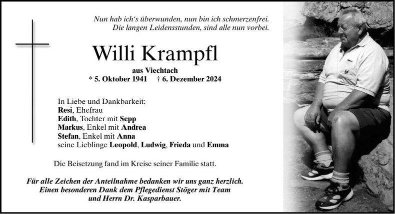 Traueranzeige Willi Krampfl