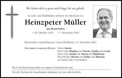 Traueranzeige Heinzpeter Müller
