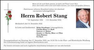 Traueranzeige Robert Stang