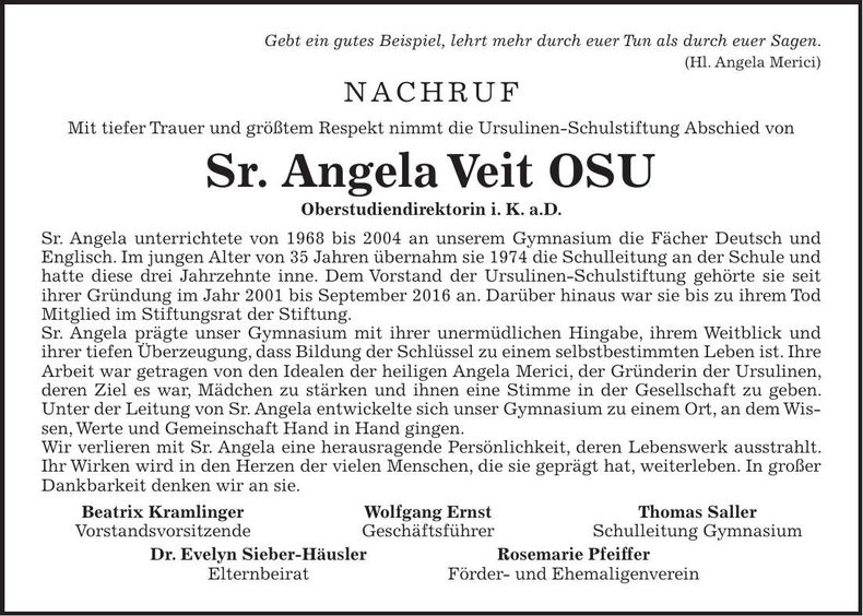 Traueranzeige Agnes Müller