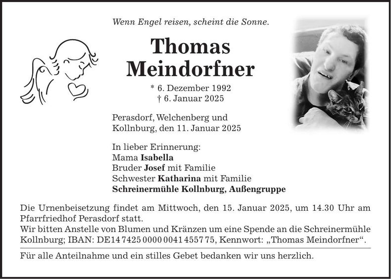 Traueranzeige Thomas Meindorfner