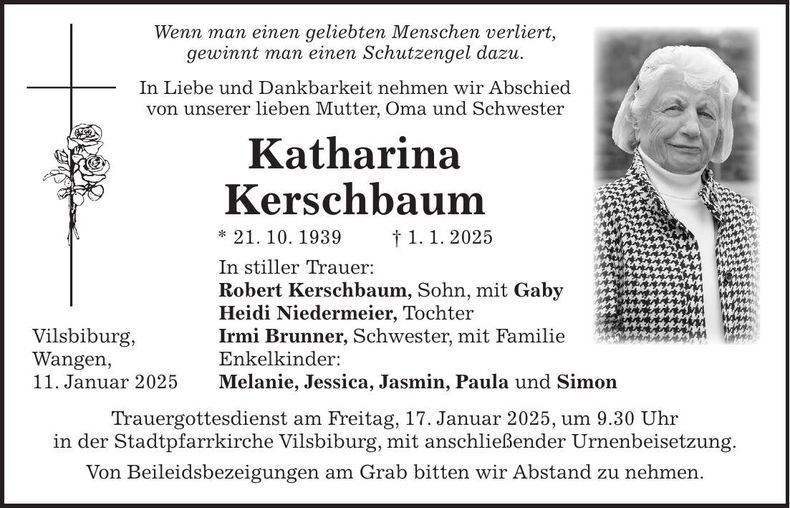 Traueranzeige Katharina Kerschbaum