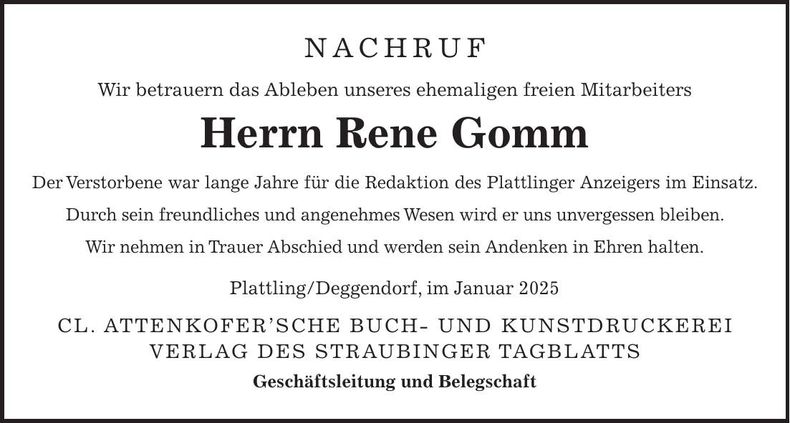 Traueranzeige Armin Huber