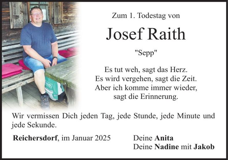 Traueranzeige Josef Raith