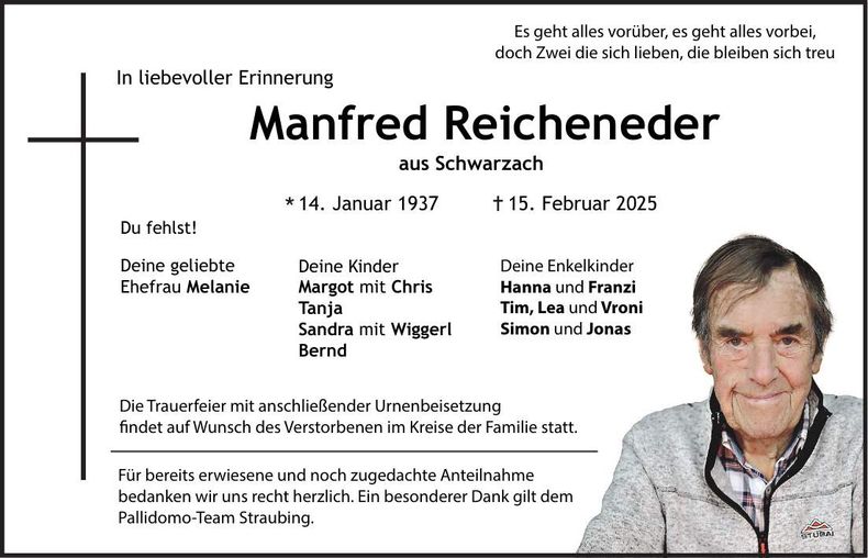 Traueranzeige Manfred Reicheneder