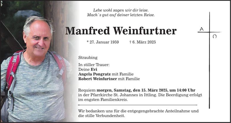 Traueranzeige Manfred Weinfurtner