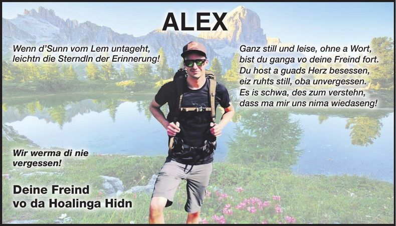 Traueranzeige Alex 