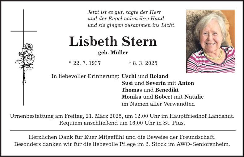 Traueranzeige Lisbeth Stern
