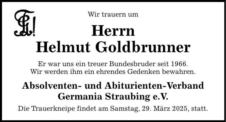 Traueranzeige Gunther Wech