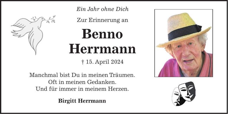 Traueranzeige Benno Herrmann