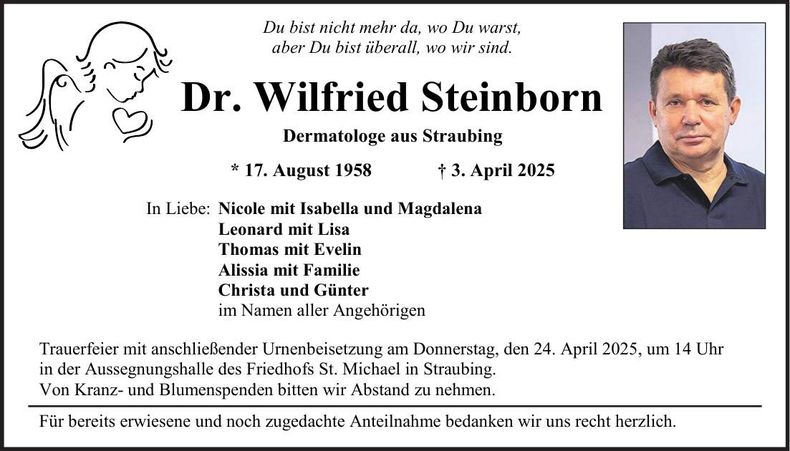 Traueranzeige Wilfried Steinborn
