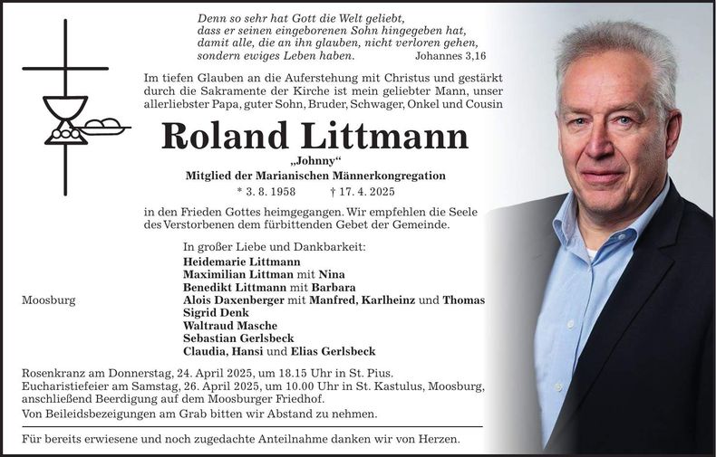 Traueranzeige Roland Littmann