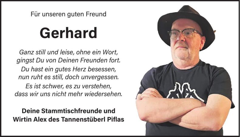 Traueranzeige Gerhard Schmigalle