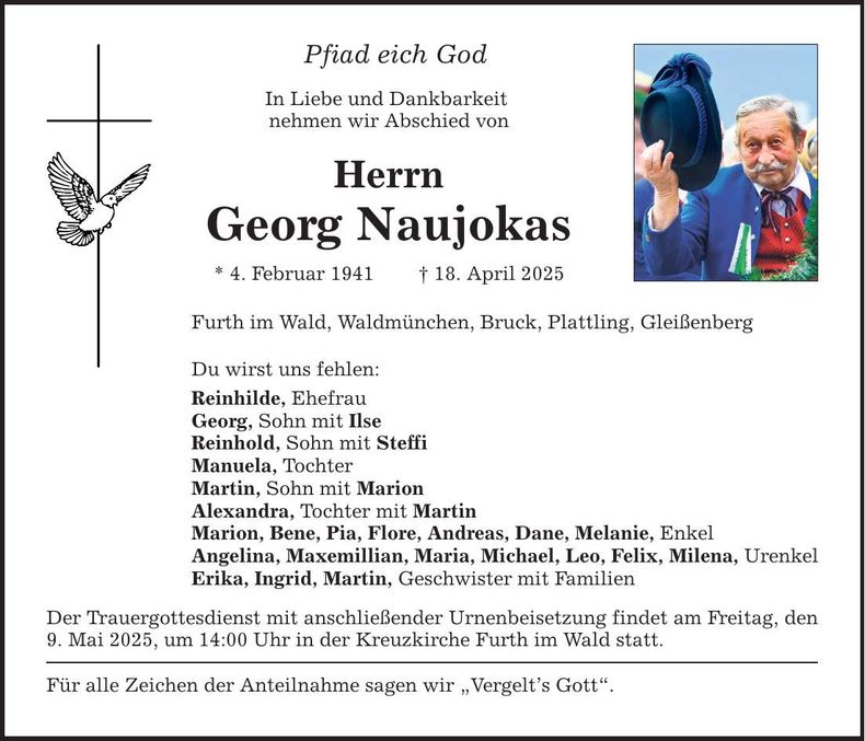 Traueranzeige Georg Naujokas