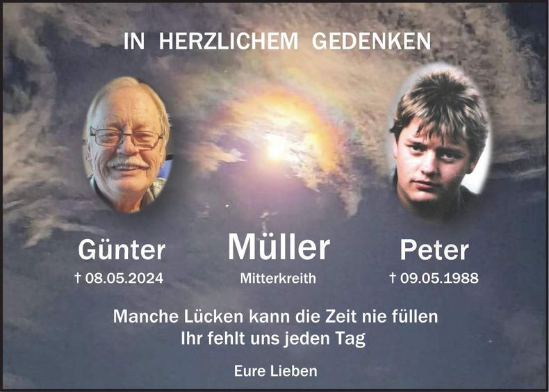Traueranzeige Peter und Günter Müller