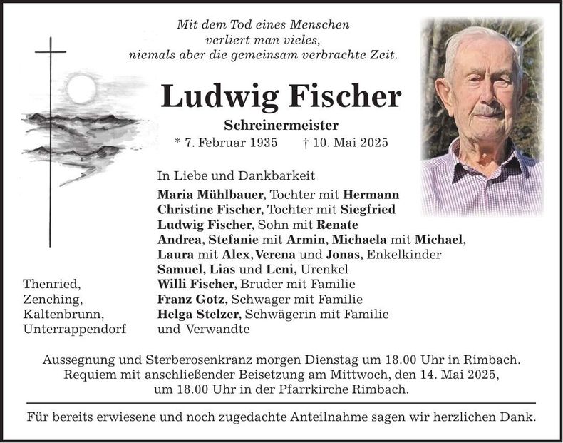 Traueranzeige Ludwig Fischer