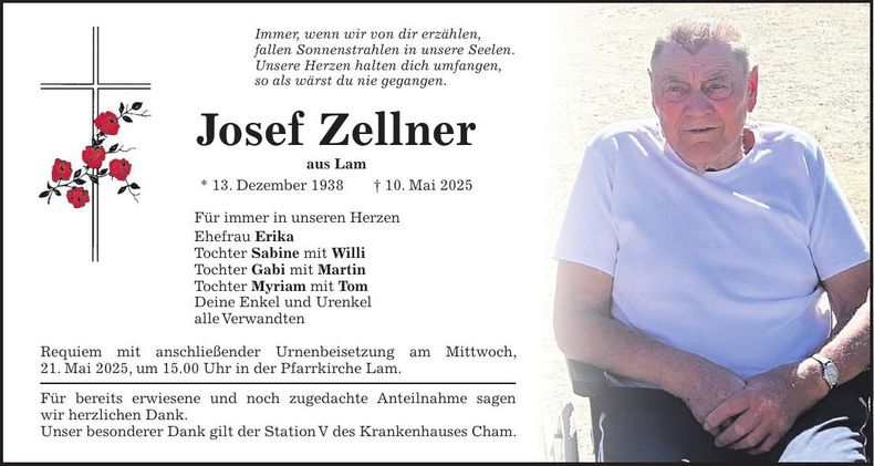 Traueranzeige Josef Zellner