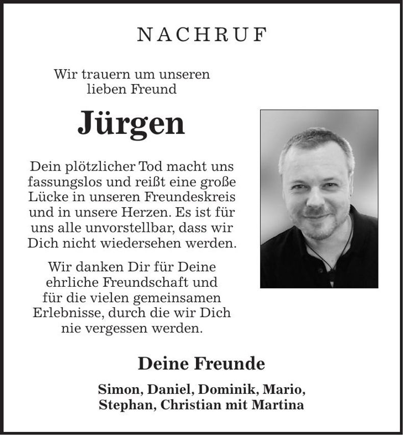 Traueranzeige Jürgen Lehneis